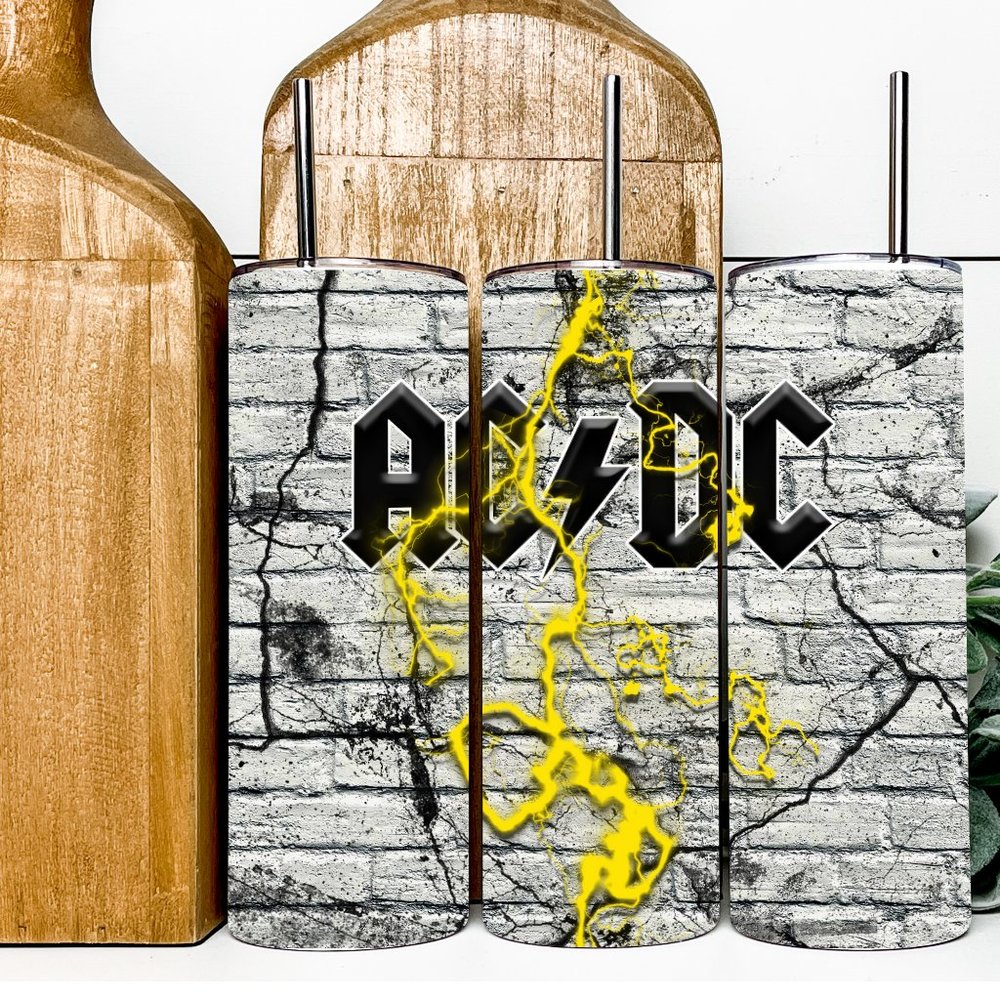 ACDC Brick Wall 20 Oz Skinny Sublimated Tumbler